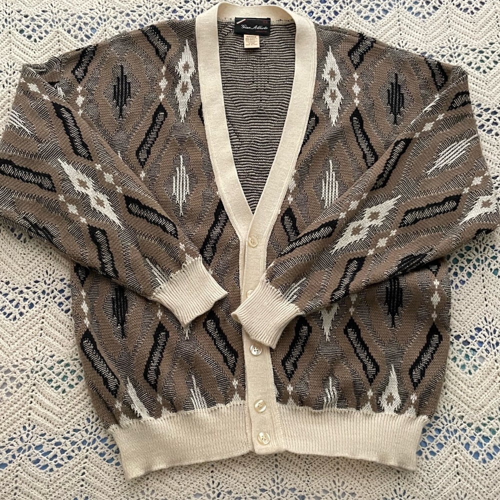 Vintage Coogi Style Gian Alberto Cardigan Italy XXL